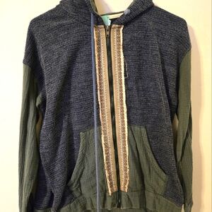 Stylish Blue and Green Women's Jacket